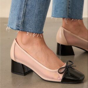 Elegant Black and Cream Women's Shoes